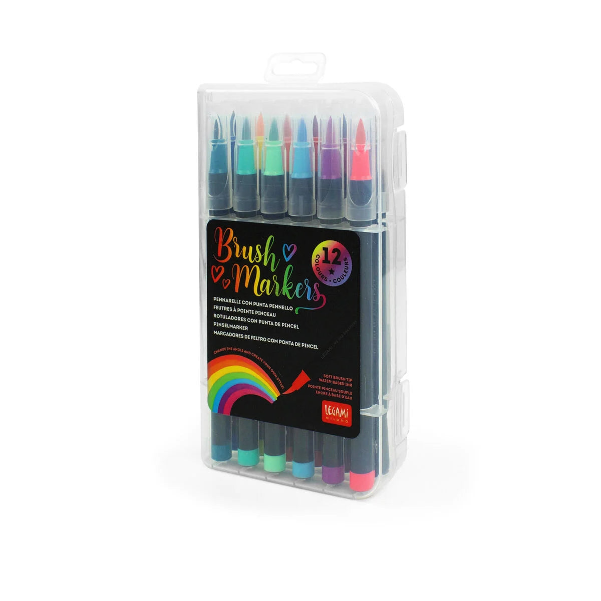 Set di 12 Pennarelli con Punta Pennello Bright Colours - Brush Markers Legami