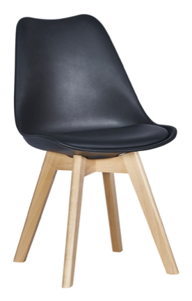 Set 6 Sedie Lelia con Gambe in Legno Naturale e Seduta in Polipropilene