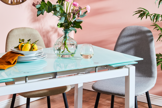Tavolo allungabile Lime con top in Vetro temperato – 120/180 cm – 2 colori