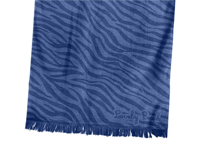 Telo Mare Savana 90×170 cm in Microspugna Jacquard – Motivo Zebrato – 100% Cotone