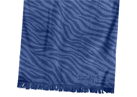 Telo Mare Savana 90×170 cm in Microspugna Jacquard – Motivo Zebrato – 100% Cotone