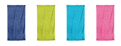 Telo Mare Savana 90×170 cm in Microspugna Jacquard – Motivo Zebrato – 100% Cotone