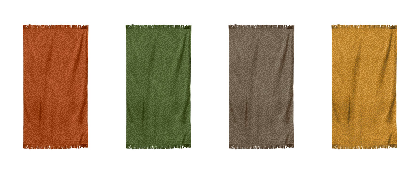Telo Mare Pardus 90×170 cm in Microspugna Jacquard – Motivo Leopardato – 100% Cotone