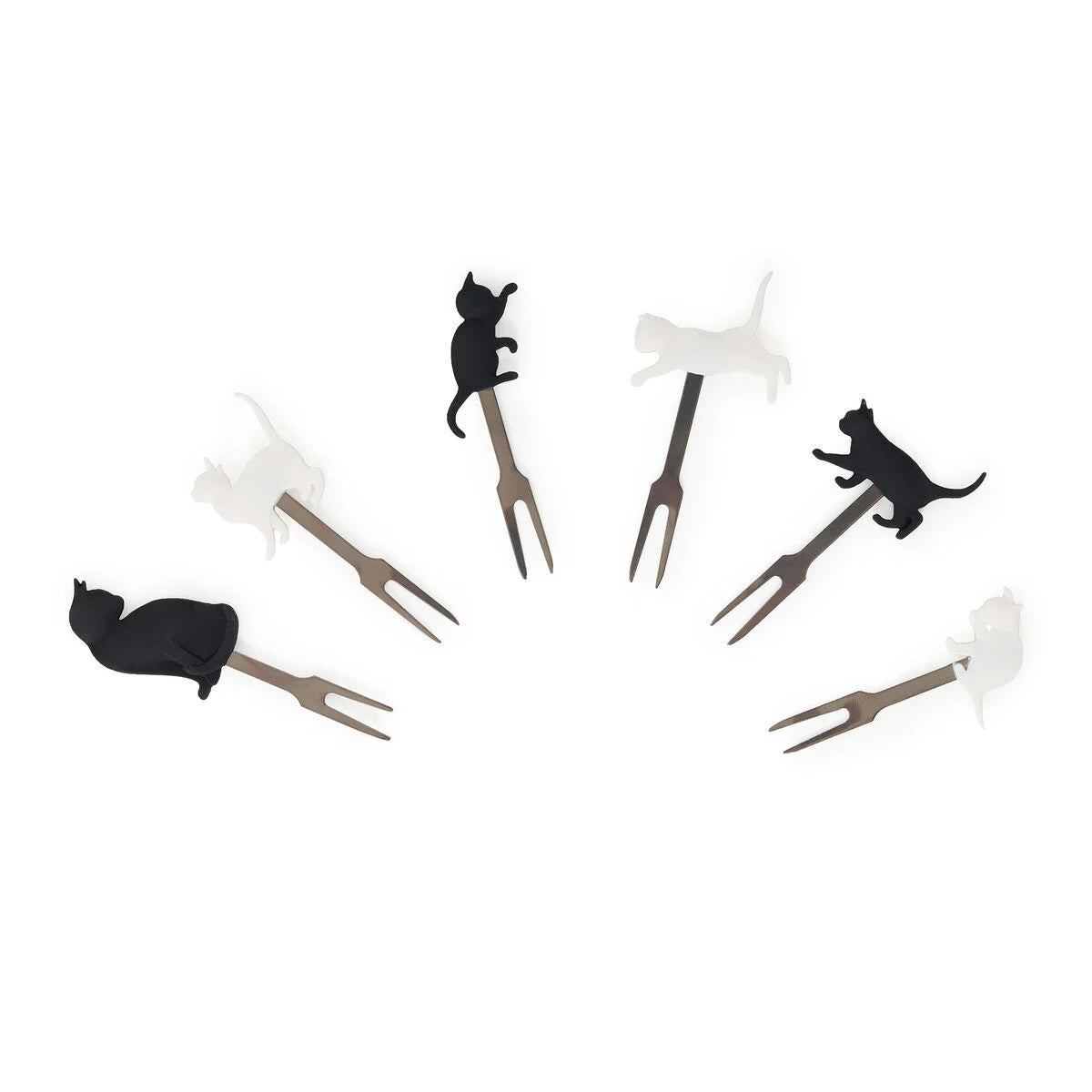 Set di 6 Forchettine per Aperitivo - Kitty - Meow Legami