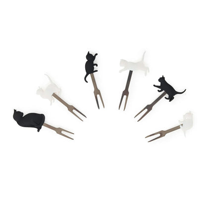 Set di 6 Forchettine per Aperitivo - Kitty - Meow Legami