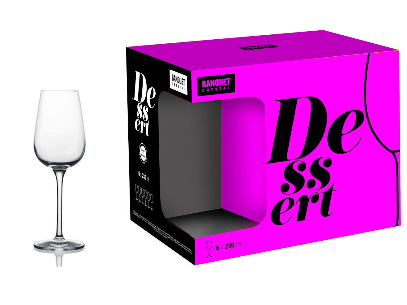 Set 6 Calici Vino e Dessert Leona – 230 ml