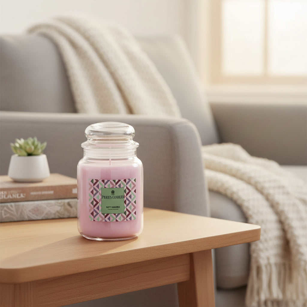 Price’s Candles Soft Sakura – Candela Profumata in Giara Grande 560 g