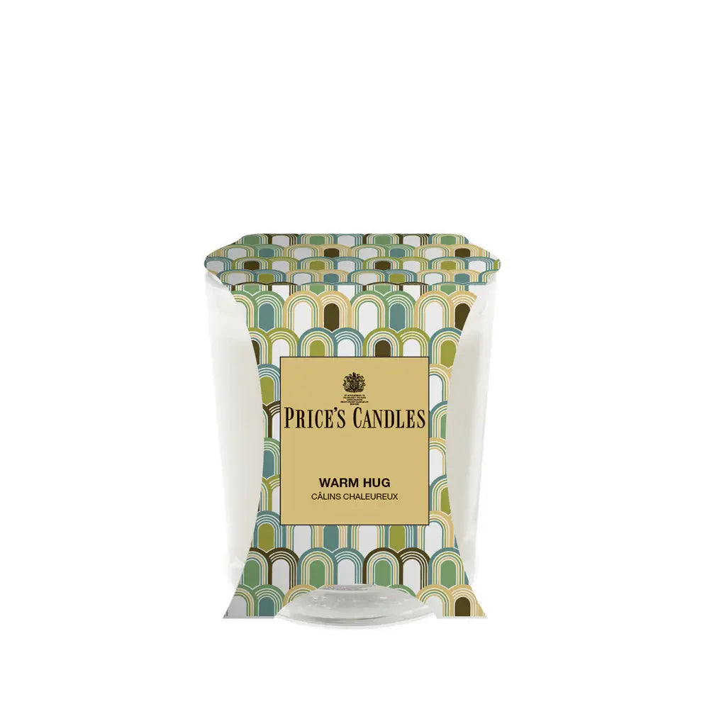 Price’s Candles Warm Hug – Candela Profumata Legnosa in Bicchiere 170 g