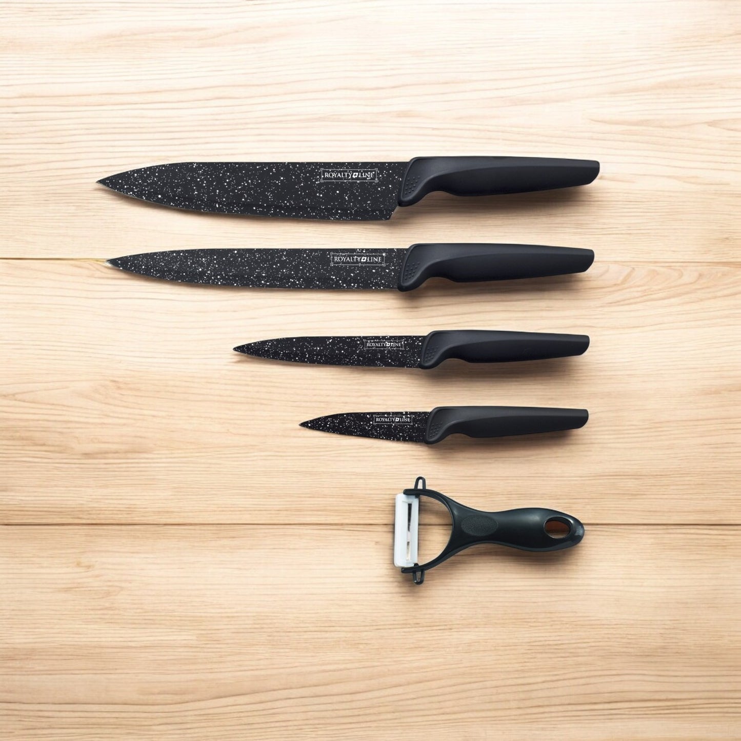 Set Coltelli 4 Pezzi con Rivestimento in Marmo Royalty Line