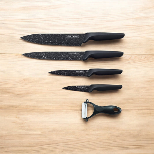 Set Coltelli 4 Pezzi con Rivestimento in Marmo Royalty Line