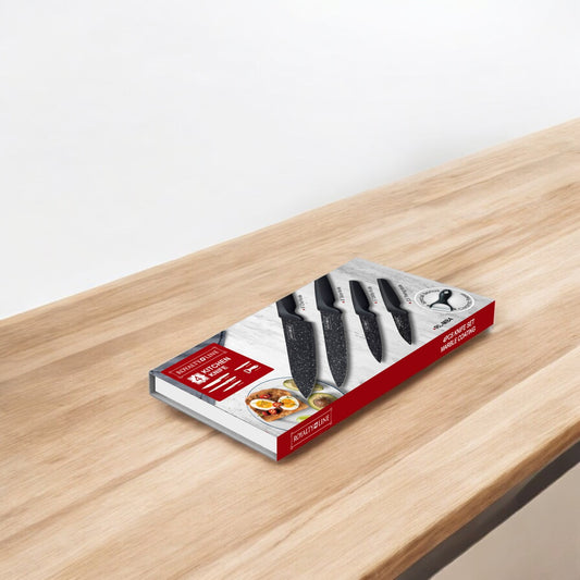 Set Coltelli 4 Pezzi con Rivestimento in Marmo Royalty Line