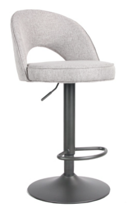 Sgabello da Bar Blake Regolabile in Altezza in Tessuto 49×47 cm