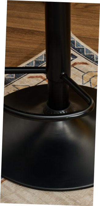 Sgabello da bar Percy regolabile in altezza con seduta in tessuto