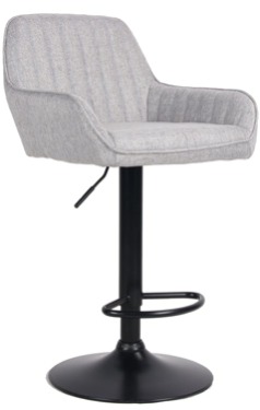 Sgabello da bar Percy regolabile in altezza con seduta in tessuto