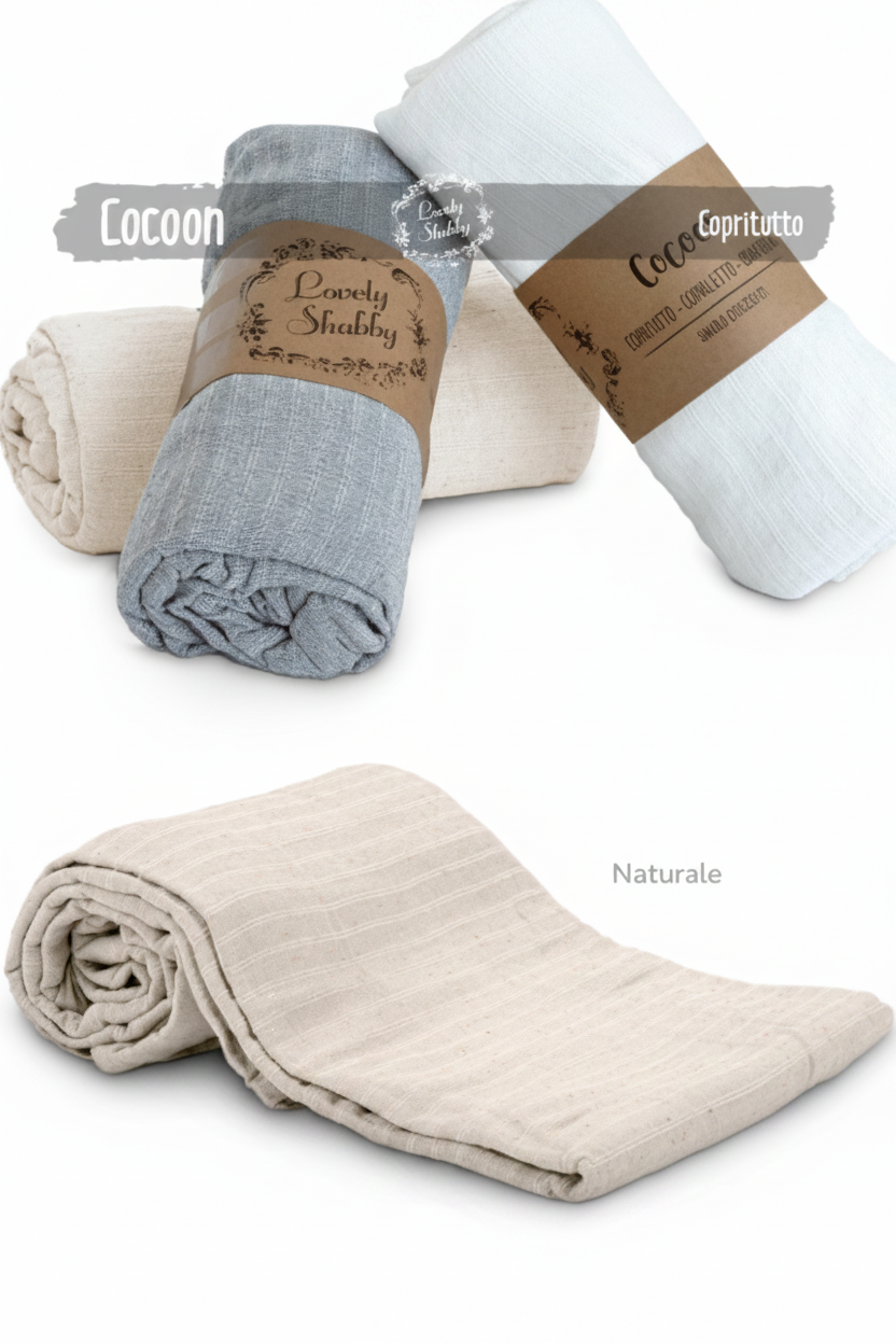 Copritutto Cocoon Lovely Shabby – 1P e 2P – 6 colori