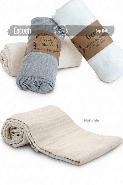 Copritutto Cocoon Lovely Shabby – 1P e 2P – 6 colori