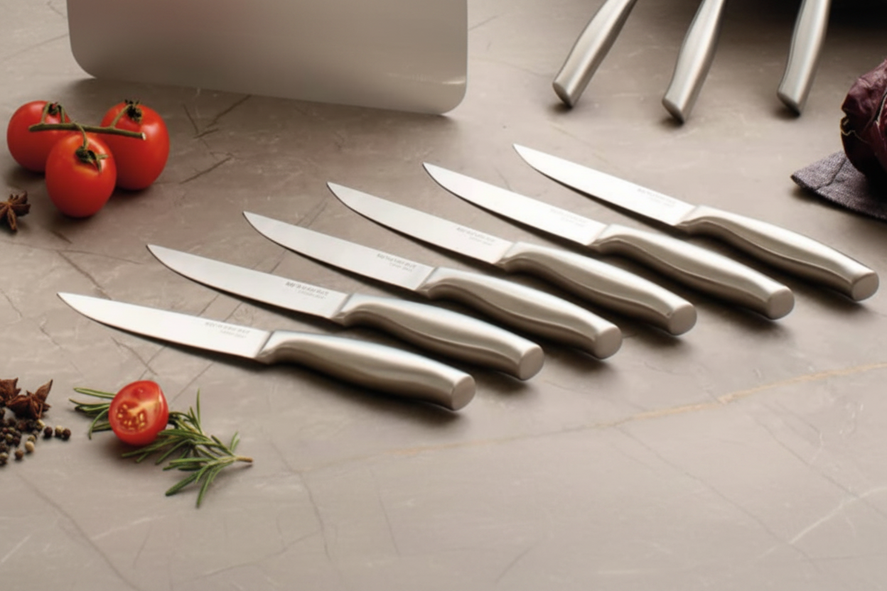 Set 6 coltelli bistecca inox – Brandani – lama liscia