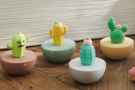 Timer Brandani – Cactus – Colori assortiti – Ø7,5×9 cm