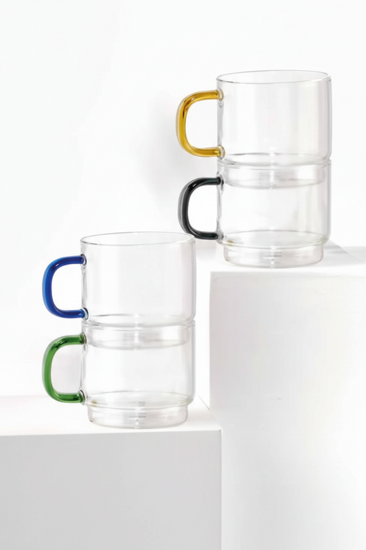 Tazze Impilabili Brandani Bridge Set 4 Pezzi – Mug in Vetro