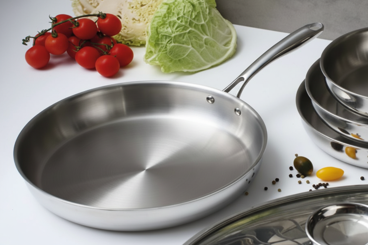 Padella Executive 5 Ply Brandani Inox – Padella Induzione Professionale Multistrato (20-24-28-32 cm)