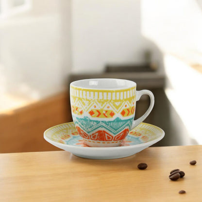 Tazzina Caffè con Piatto Mondello - Set da 6 Pezzi