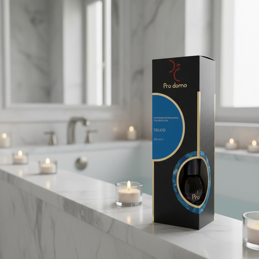Diffusore con Midollini 125 ml Talco | Profumatore Ambiente Fresco e Avvolgente