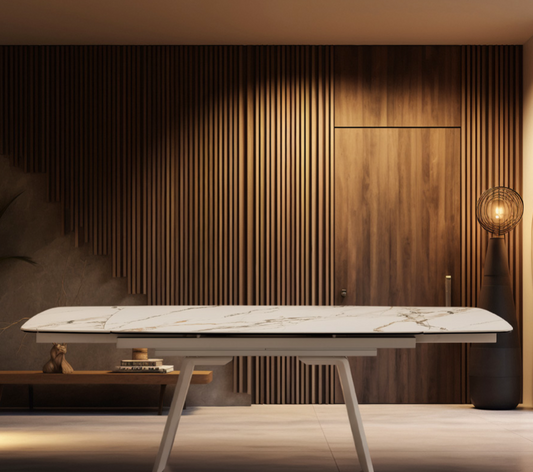 Tavolo Allungabile Bridge Casa Collection 160–240 cm in Ceramica e Vetro