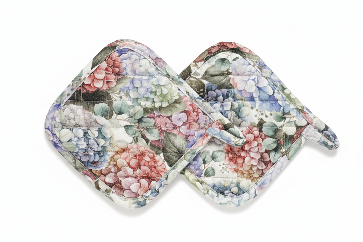 Set 2 Presine Ortensie Brandani – Accessori Cucina Floreali Coordinati