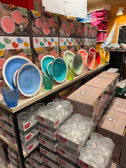 Servizio piatti ceramica 18 pezzi – Set multicolore a posti tavola assortiti