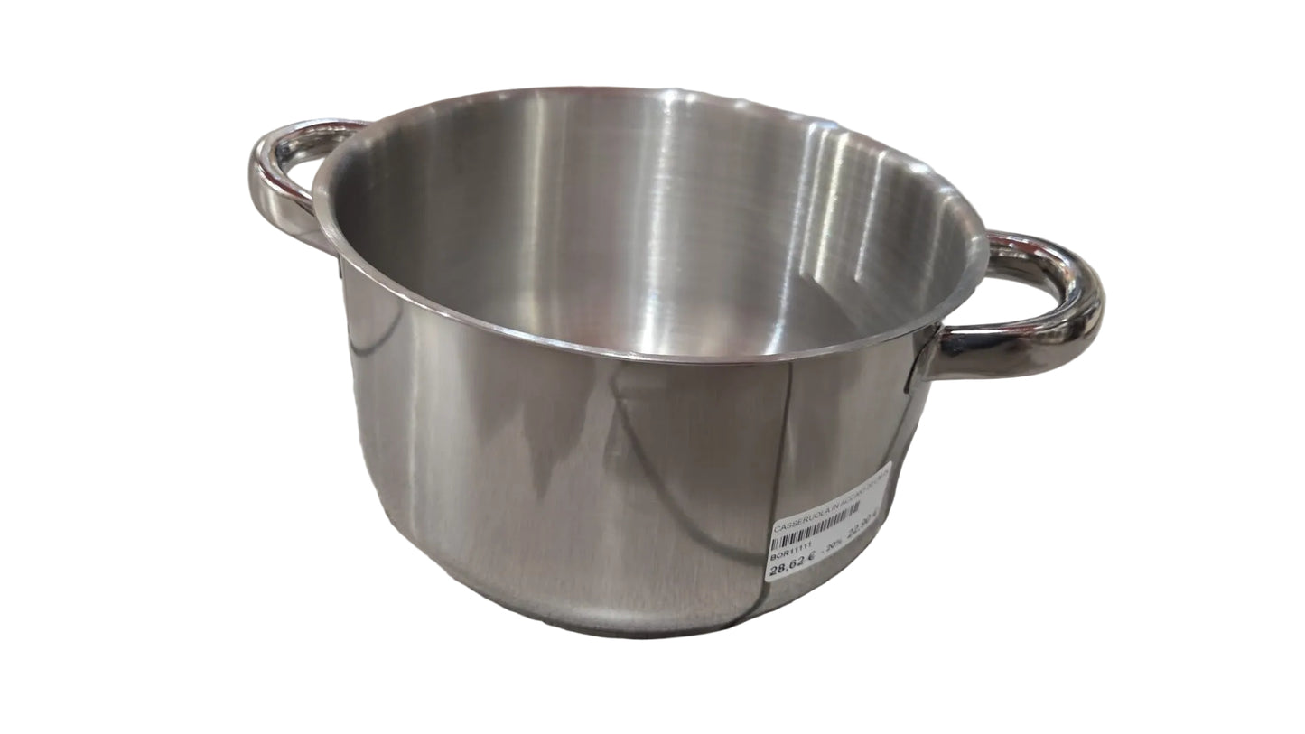 Casseruola in acciaio inox – 2 manici – 12/14/16/18/20 cm
