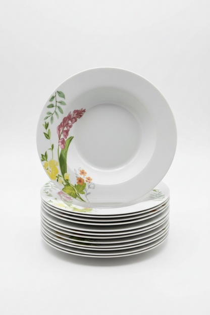 Servizio piatti Ginevra 18 pezzi – porcellana decorata – tavola elegante