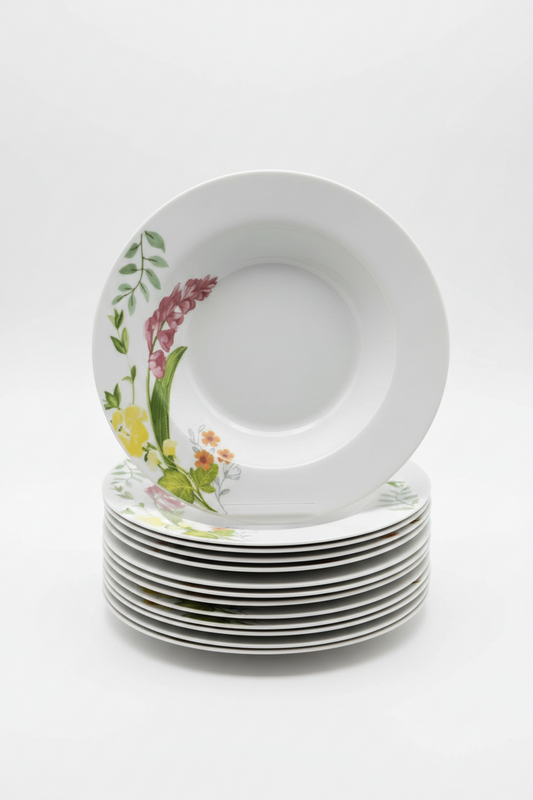 Servizio piatti Ginevra 18 pezzi – porcellana decorata – tavola elegante
