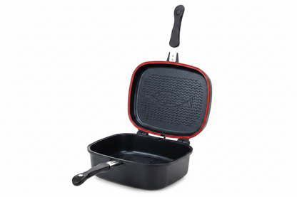Fornetto doppio rettangolare con griglia in acciaio 24x32 cm