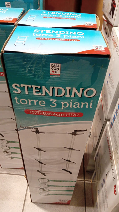 Stendino Torre 3 Piani – 75/126×64×170 cm