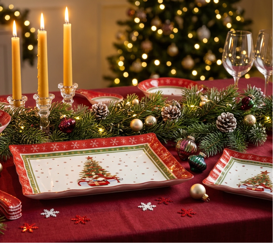 Vassoio Rettangolare in Vetro – 2 Decori Assortiti