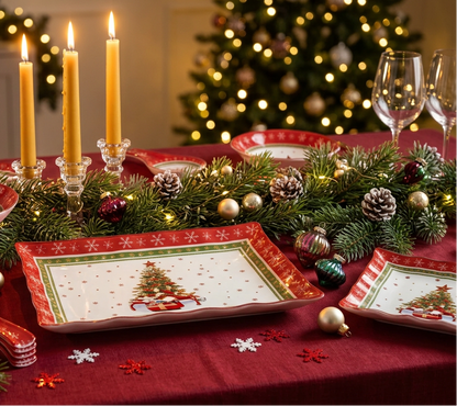 Vassoio Rettangolare in Vetro – 2 Decori Assortiti