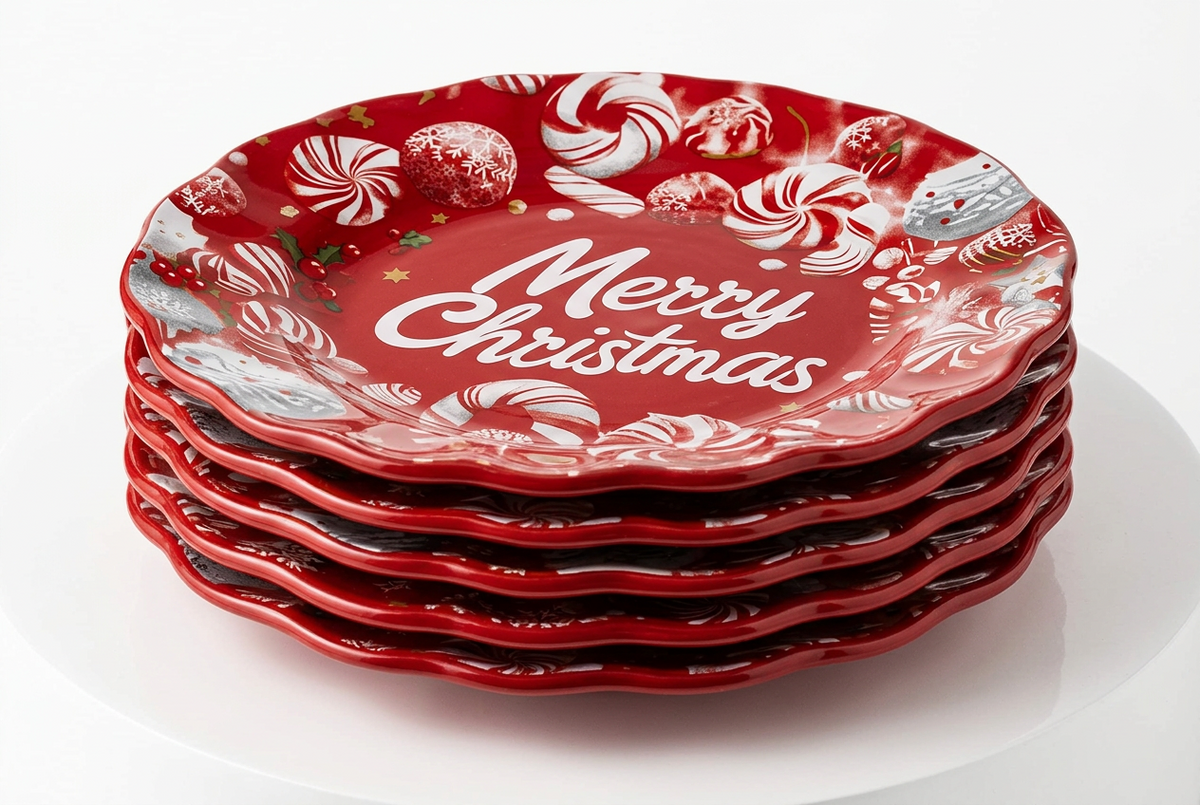 Vassoio Rotondo in Vetro – 2 Decori Assortiti