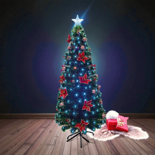 Albero di Natale in PVC "Elbrus" con base stabile – 3 dimensioni disponibili