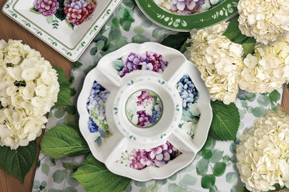 Antipastiera Rotonda Flora in Porcellana con Scomparti – Vassoio Aperitivo Elegante