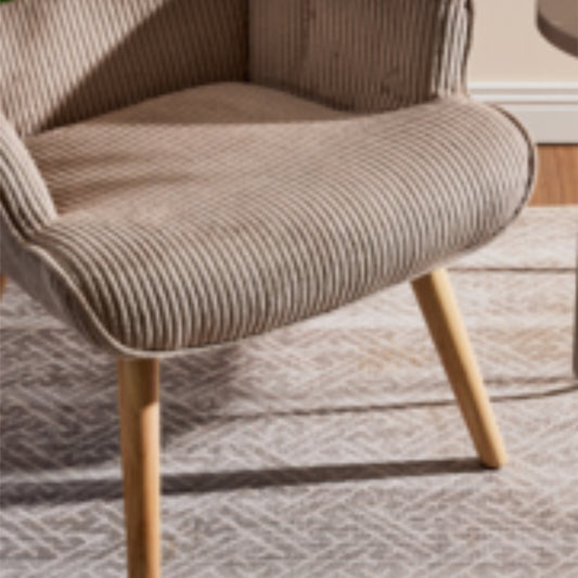Poltrona Hilary - Poltrona in Velluto a Coste con Gambe in Legno - Disponibile 3 Colori