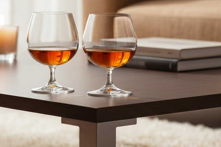 Bicchieri Cognac Brandani Set 2 Pezzi in Vetro – Calici Degustazione Dopocena