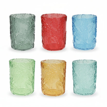 Set 6 Pz Bicchiere Tropical colori assortiti 400 ml