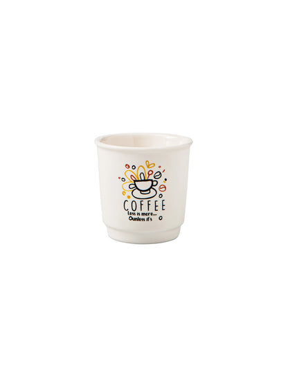 Bicchierino Caffè Brandani in New Bone China – Tazzina Moderna Colori Assortiti