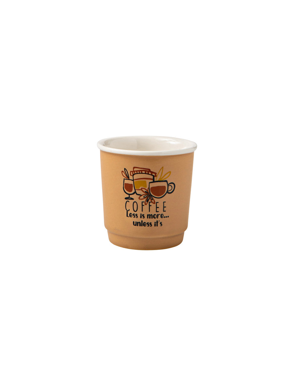 Bicchierino Caffè Brandani in New Bone China – Tazzina Moderna Colori Assortiti