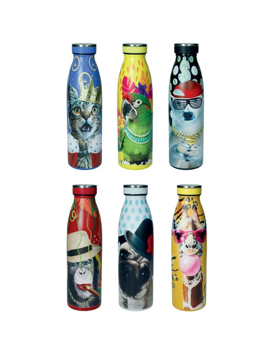 Bottiglia Termica Brandani 500ml Funny Zoo in Acciaio Inox
