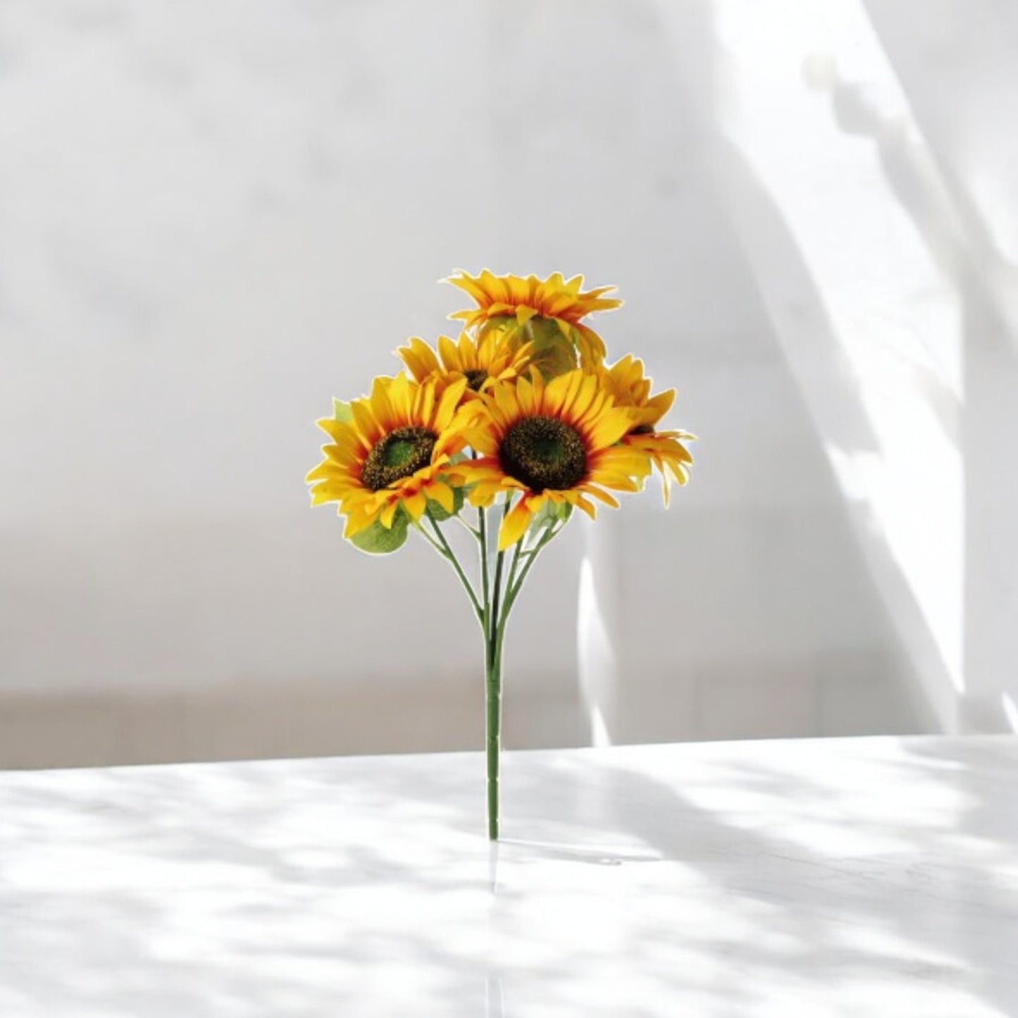 Bouquet Decorativo con Girasoli – 5 Fiori, Altezza 47 cm