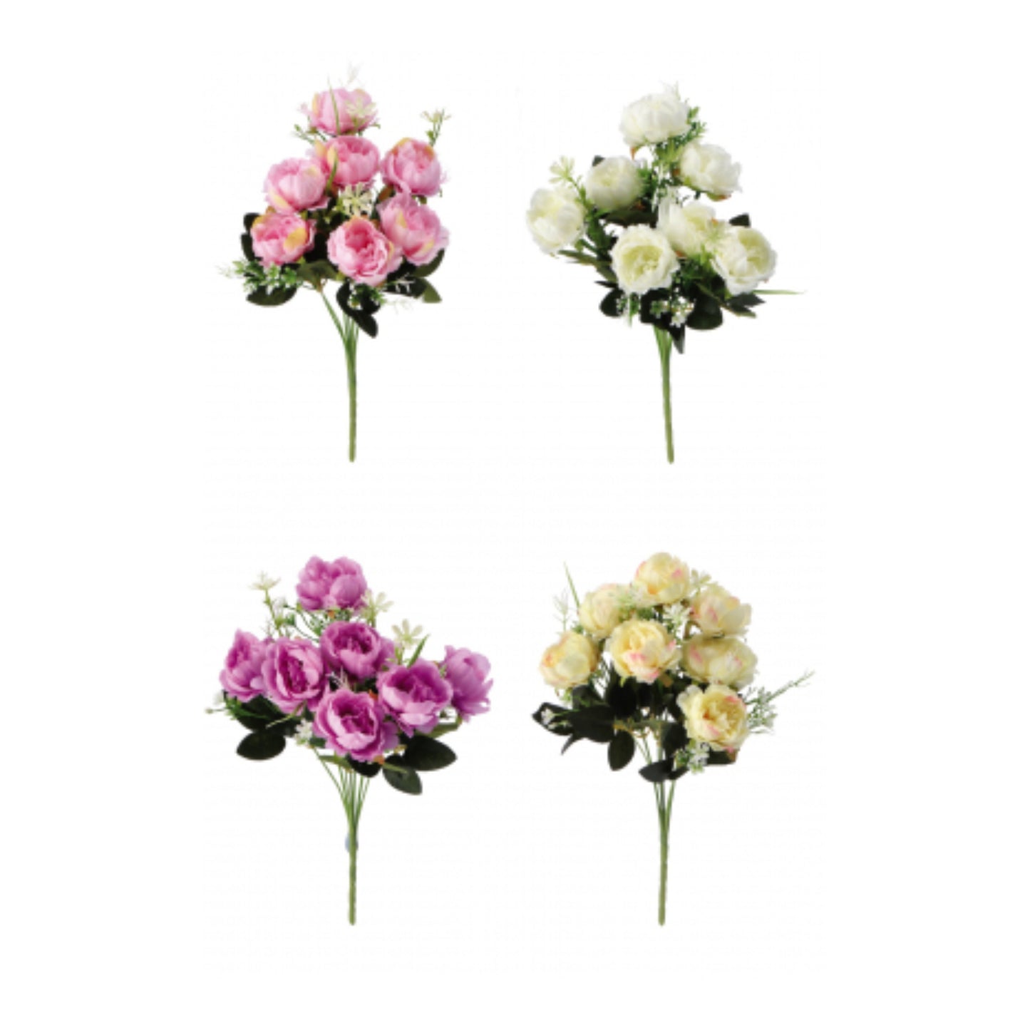 Bouquet con peonie per decorazione – assortito 4 colori
