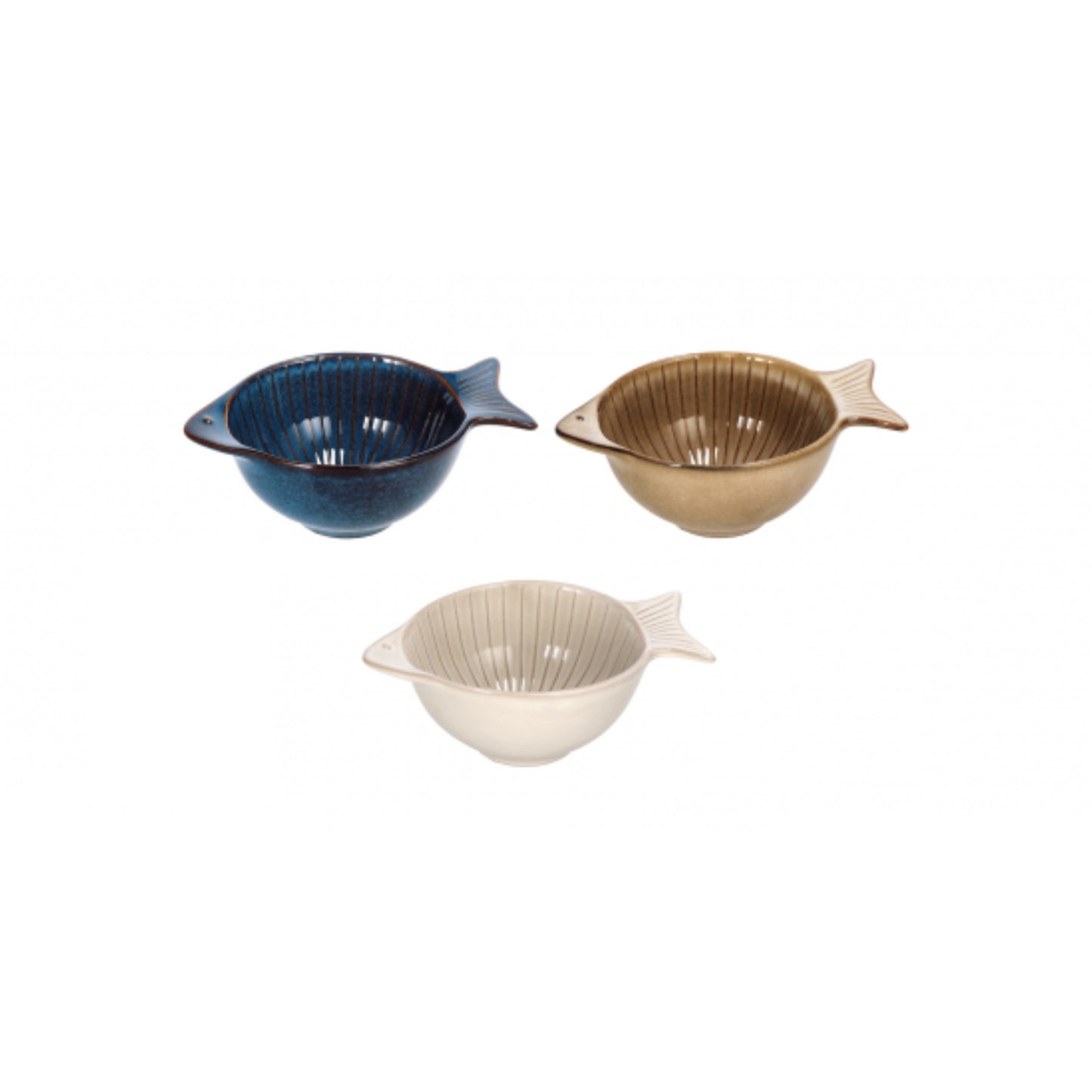 Ciotola in ceramica modello pesce – assortita 3 colori