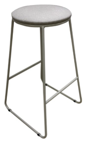 Set 6 sgabelli Colby in tessuto imbottito e metallo – H71 cm – 4 colori