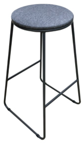 Set 6 sgabelli Colby in tessuto imbottito e metallo – H71 cm – 4 colori